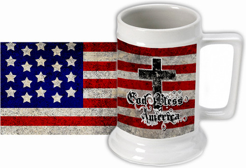 God Bless America Beer Stein