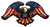 American Flag Eagle Magnet Cutout-USA