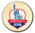 Round America 250 Statue of Liberty Magnet