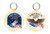 America250™ Rocket Round Keychain