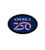 America250™ Iron-On Oval Patch - Blue