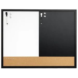 24 x 36 3-in-1 Aluminum Framed Combo Board Kit – Cork, Magnetic Chalk & Dry Erase