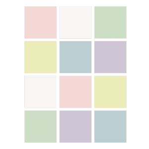 3" x 3" Pastel Assorted Dry Erase Stickables w/ Dry Erase Marker - 4 Packs of 12 Sheets