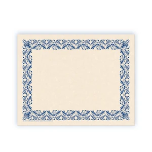 Art Deco Blue Border Paper - 50 Pack