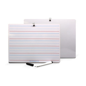 9 x 12 Two Sided Red & Blue Ruled/Dry Erase with attached marker 