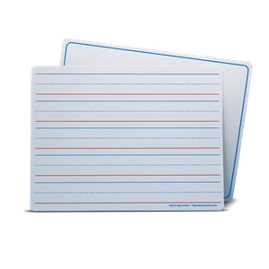 9" x 12" Red & Blue Ruled, Two-Sided, Dry Erase Learning Mat - 24 Pack
