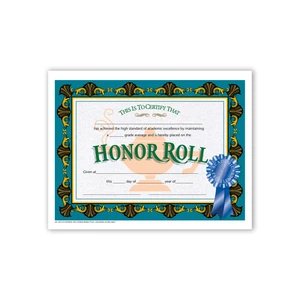 Honor Roll Certificates Pack of 5