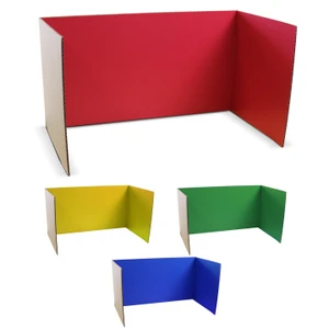 12 x 48 Study Carrel Primary Color Assortment Corrugated Pack of 24  