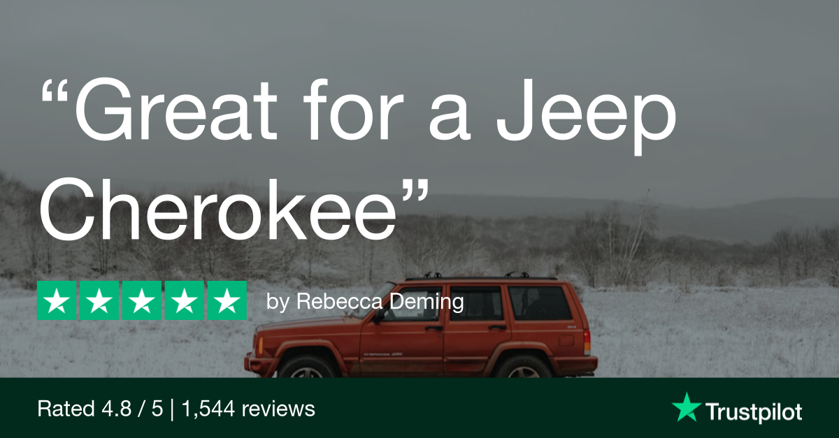 Trustpilot Review that says, Great for a Jeep Cherokee