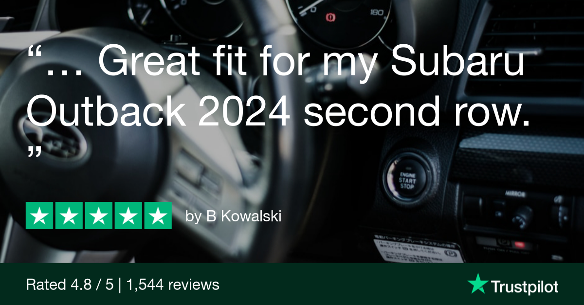 Trustpilot Review that says, ...Great fit for my Subaru Outback 2024 second row.