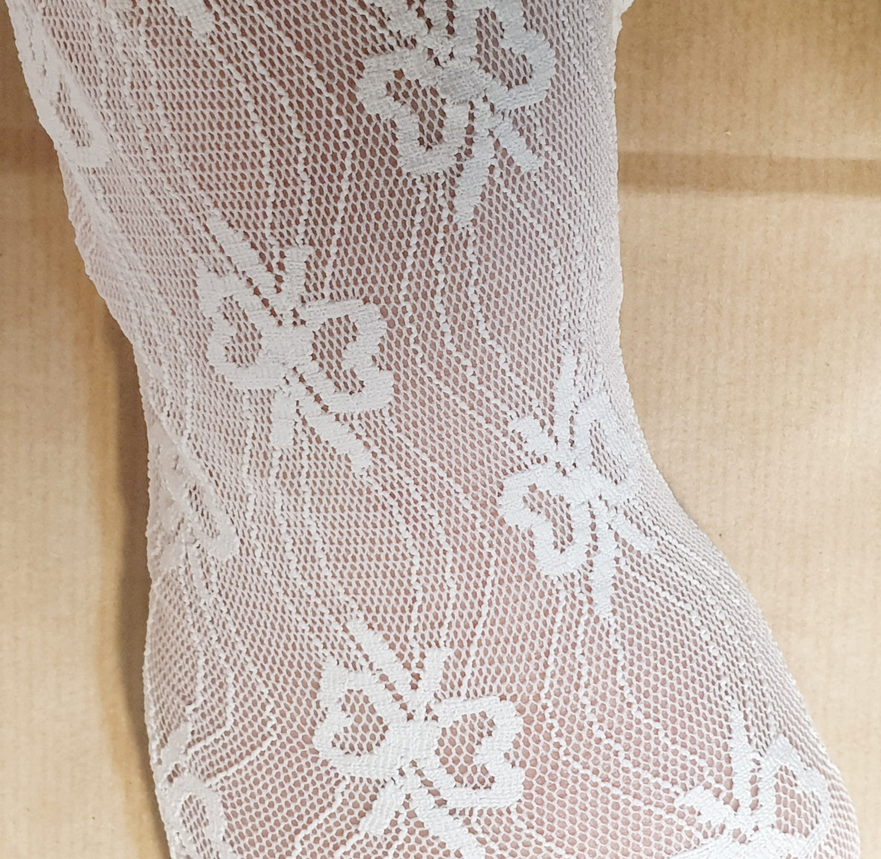 Lace Stitch Tights (Baby) - Ivory