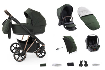 Prestige Spruce 12 piece Bundle  with matching car seat