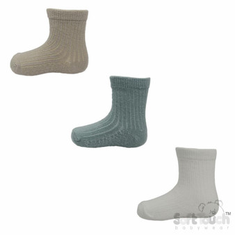 Cream/Sage Green/Biscuit triple pack socks