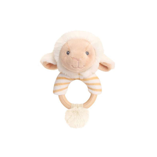 Keeleco Lullaby Lamb Ring Rattle 14cm