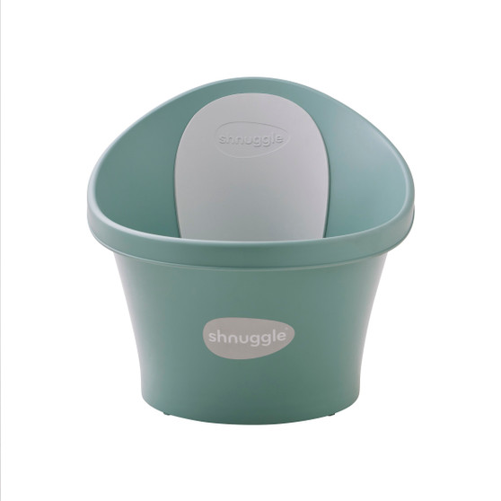 Shnuggle Baby Bath With Plug & Foam Backrest Eucalyptus