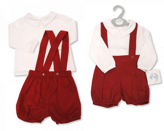 Wine Short Dungaree set