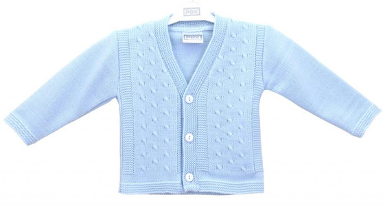 Drew Cable Knitted cardigan Baby Blue