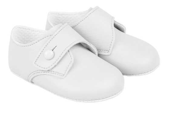 Soft Soled sky white matte baby shoe