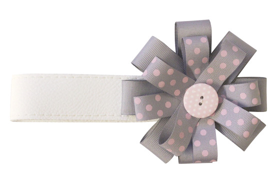 Pram hood ribbon - Princess polka