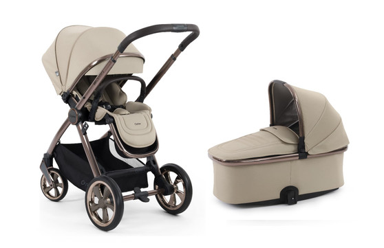 Oyster4 Buttermilk carrycot and pushchair