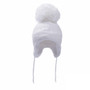 Sherpa lined hat with large Pom-Pom White (NB-12month)