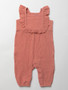 Crinkle Cotton Dungarees in Rose Pink with Headband