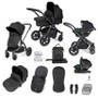 Stomp Luxe  Premium i-Size Travel System with ISOFIX Base Midnight on Black