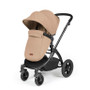 Stomp Luxe  Premium i-Size Travel System with ISOFIX Base Desert Beige on Black (Choose Handle Colour)