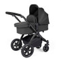 Stomp Luxe Premium i-Size Travel System with ISOFIX Base Charcoal on Black (Choose Handle Colour)