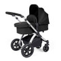 Stomp Luxe Premium i-Size Travel System with ISOFIX Base Midnight Silver (Choose Handle Colour)