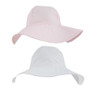 Wide brim hat - 6-12months (Pink or white)