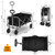 74.5*45.5*84cm 100kg 600d Oxford Cloth Steel Frame Flat Folding Style Black Cloth Silver Frame Garden Folding Cart 74.5*45.5*84cm 100kg 600d Oxford Cloth Steel Frame Flat Folding Style Black Cloth Silver Frame Garden Folding Cart
