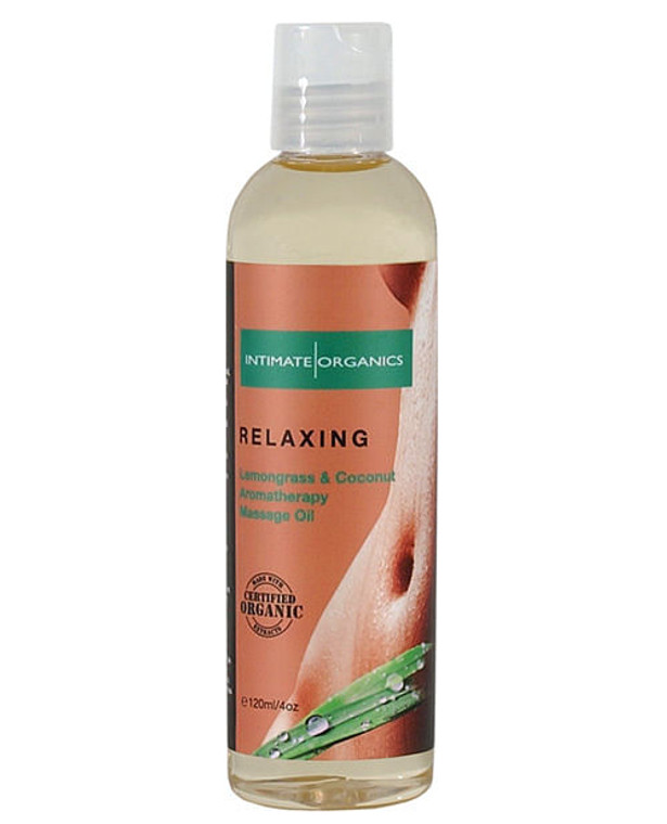 Intimate Earth Relaxing Massage Oil - 120 ml Coconut & Lemongrass