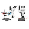 8-65X LED Light Boom Stand Trinocular Parallel Zoom Stereo Microscope PZ02040452