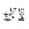 8-65X Halogen Light Boom Stand Trinocular Parallel Zoom Stereo Microscope PZ02040455