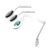 3/5/8 Diopter LED Magnifying Lamp with Clamp, 5 inch Lens, (3 Interchangeable Lenses)