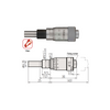 0-0.50″ Mechanical Micrometer Head Graduation 0.001″ 0.25" Flat Mechanical Micrometer Head (Thimble Diameter: Dia. 15mm) Mitutoyo-148-357-10
