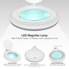 5 Diopter (2.25X) LED Magnifying Lamp with Clamp - 5-inch Glass Lens and Flip Cover