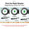 ESD 5 Diopter (2.25X) LED Magnifying Lamp with Clamp - 5 inch Lens and Flip Cover