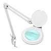 8 Diopter (3X) LED Magnifying Lamp with Clamp - 5-inch Lens and Flip Cover