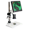 LED Video Microscope, LCD 10 in. Monitor, Industrial Inspection, Post Stand