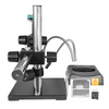 0.35X-2.25X Industrial Inspection Video Zoom Microscope, Boom Stand, Halogen Fiber Optic Illuminator + HDMI Camera