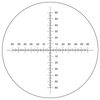 Microscope Eyepiece Reticle Cross Line Micrometer Ruler, Dual Axis Crosshair Scale Dia. 24mm, 12mm/120 Div.
