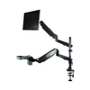 Microscope Monitor Dual Arm Stand, Post Clamp, 76mm Focus Rack