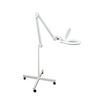 5 Diopter (2.25X Magnification) LED Magnifying Lamp on Rolling Floor Stand, 5 inch Lens + Flip Cover