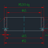 M52x1mm Thread Metal Ring Light Adapter for Stereo Microscopes (No Cover Glass)