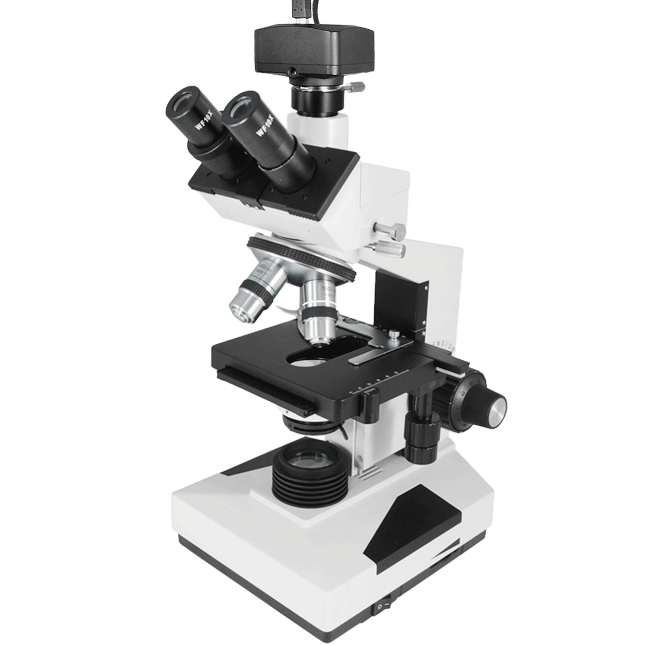 40X-1000X Metal Frame Glass Lens Digital Student Microscope + USB Came –  AmScope