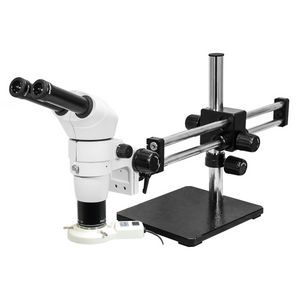 8-80X Dual Arm Stand Fluorescence Light Binocular Parallel Zoom Stereo Microscope PZ02050122