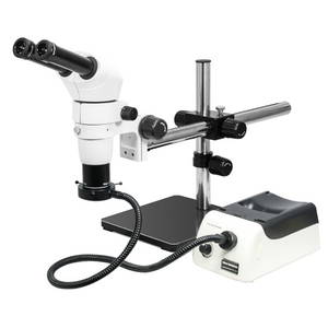 8-50X Halogen Light Boom Stand Binocular Parallel Zoom Stereo Microscope PZ02040124