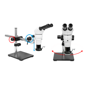 8-80X LED Light Boom Stand Binocular Parallel Zoom Stereo Microscope PZ02040423